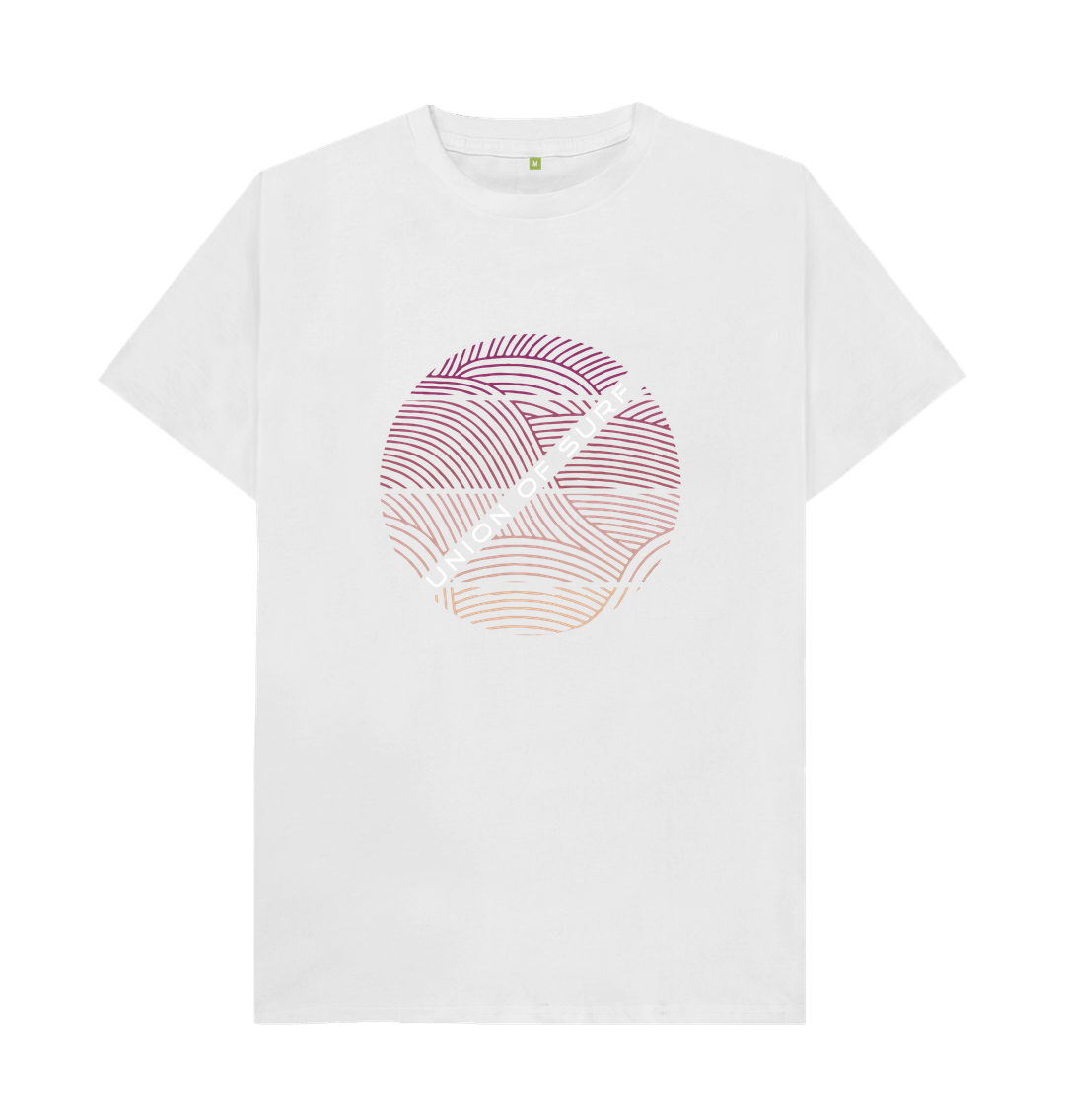 Mens graphic tees crimson tides t-shirt made from organic cotton with vibrant beach-inspired design