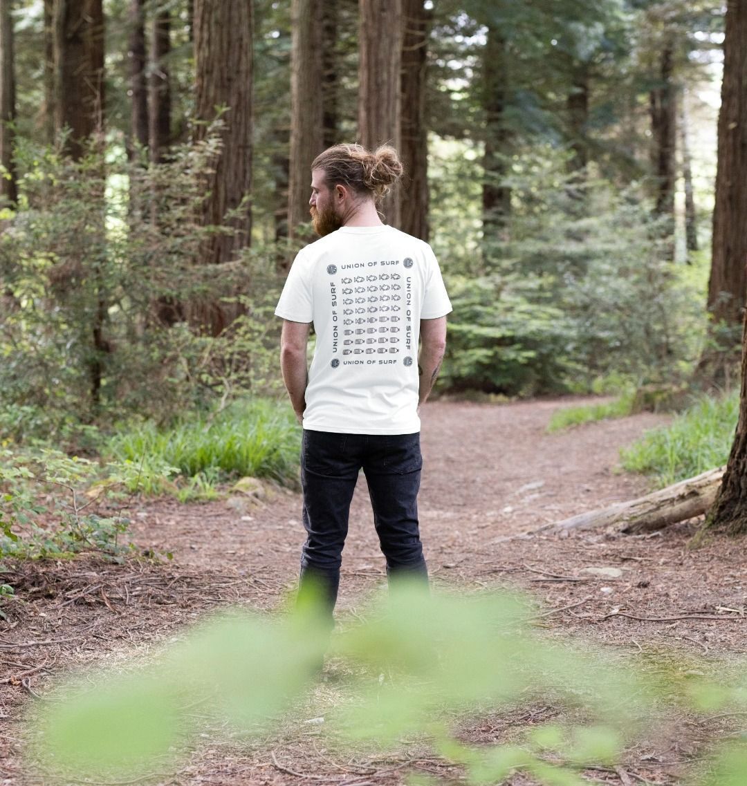 Mens surf t-shirt in white