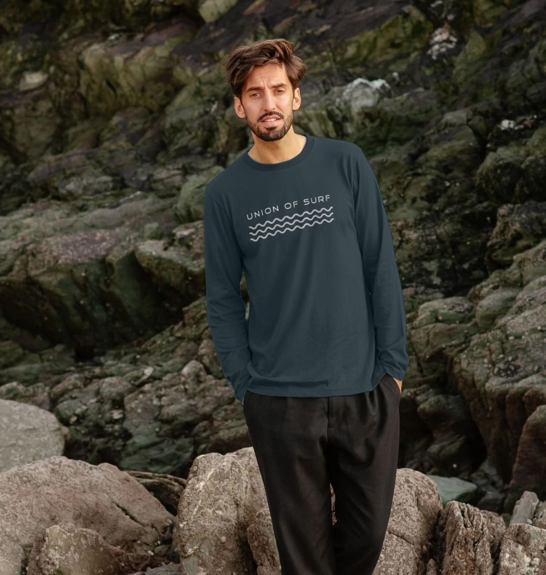 Relaxed long sleeve tee- Coastal vibes Organic cotton t shirt