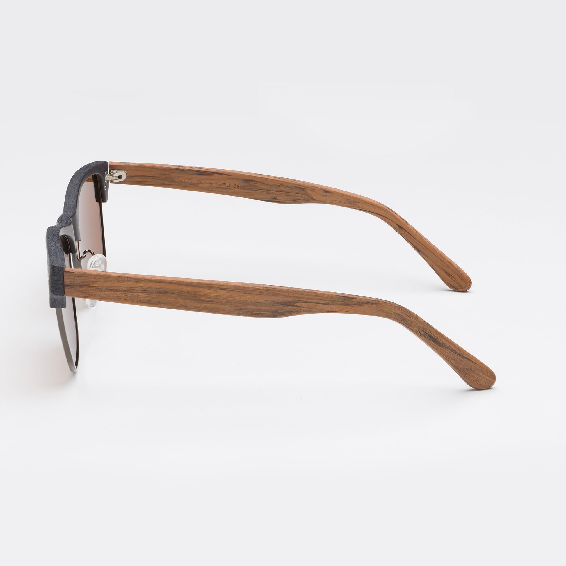 Sustainable sunglasses made from wood affect acetate