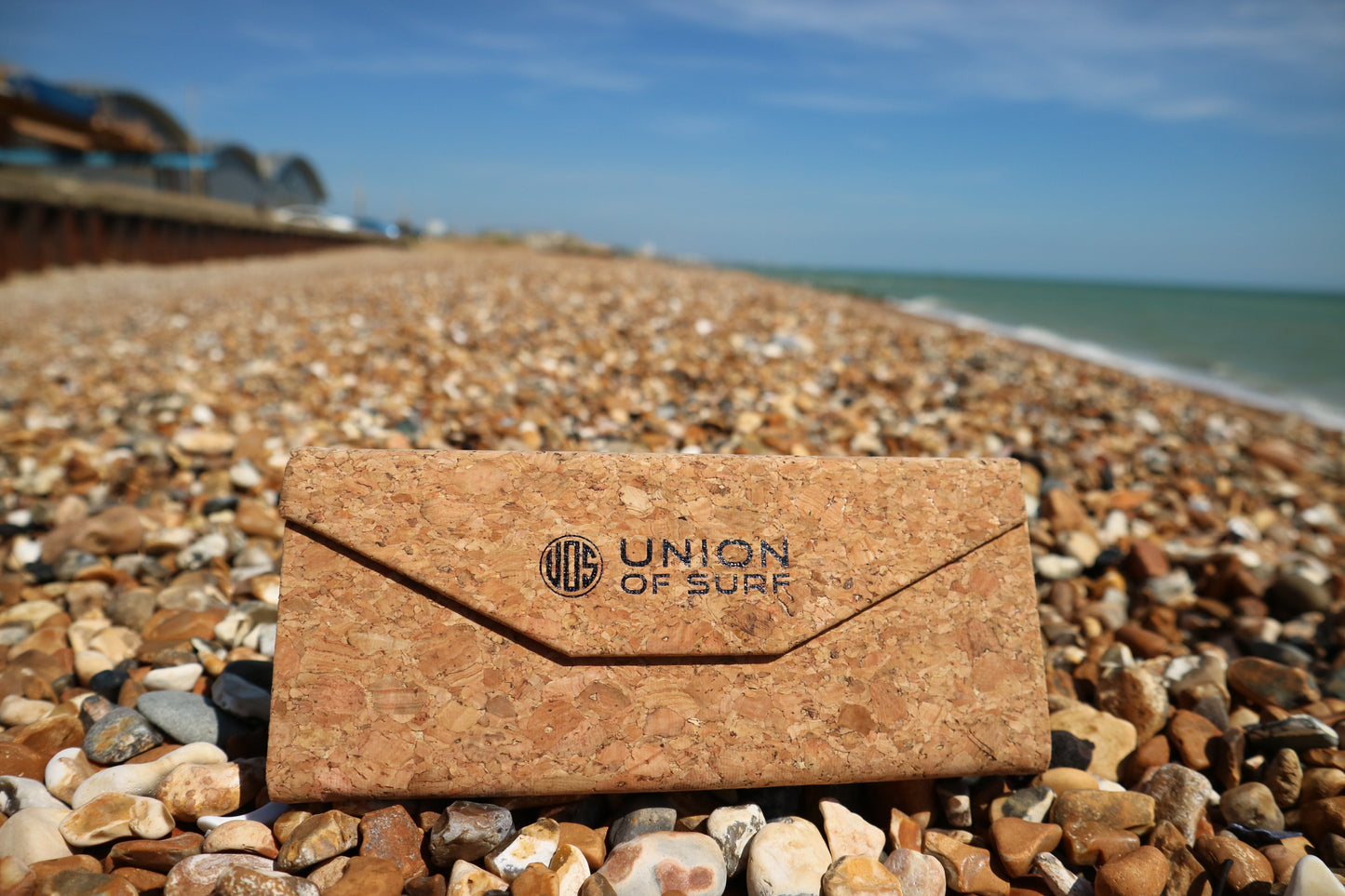 Sunglasses case made from cork.