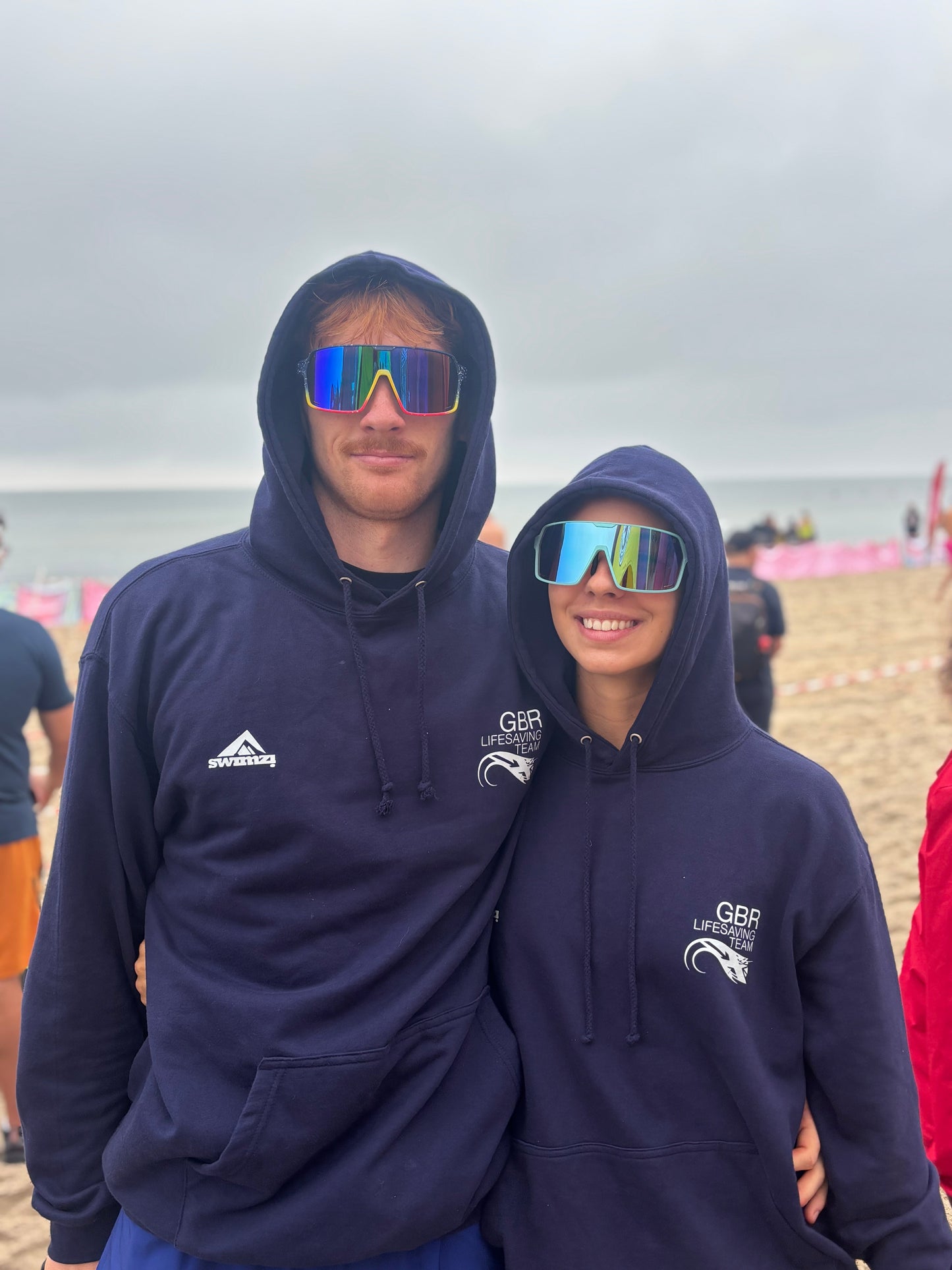 Ice blue wrap around eyewear for sports by Union of Surf, featuring durable, lightweight design with 100% UV protection and anti-fog coating.