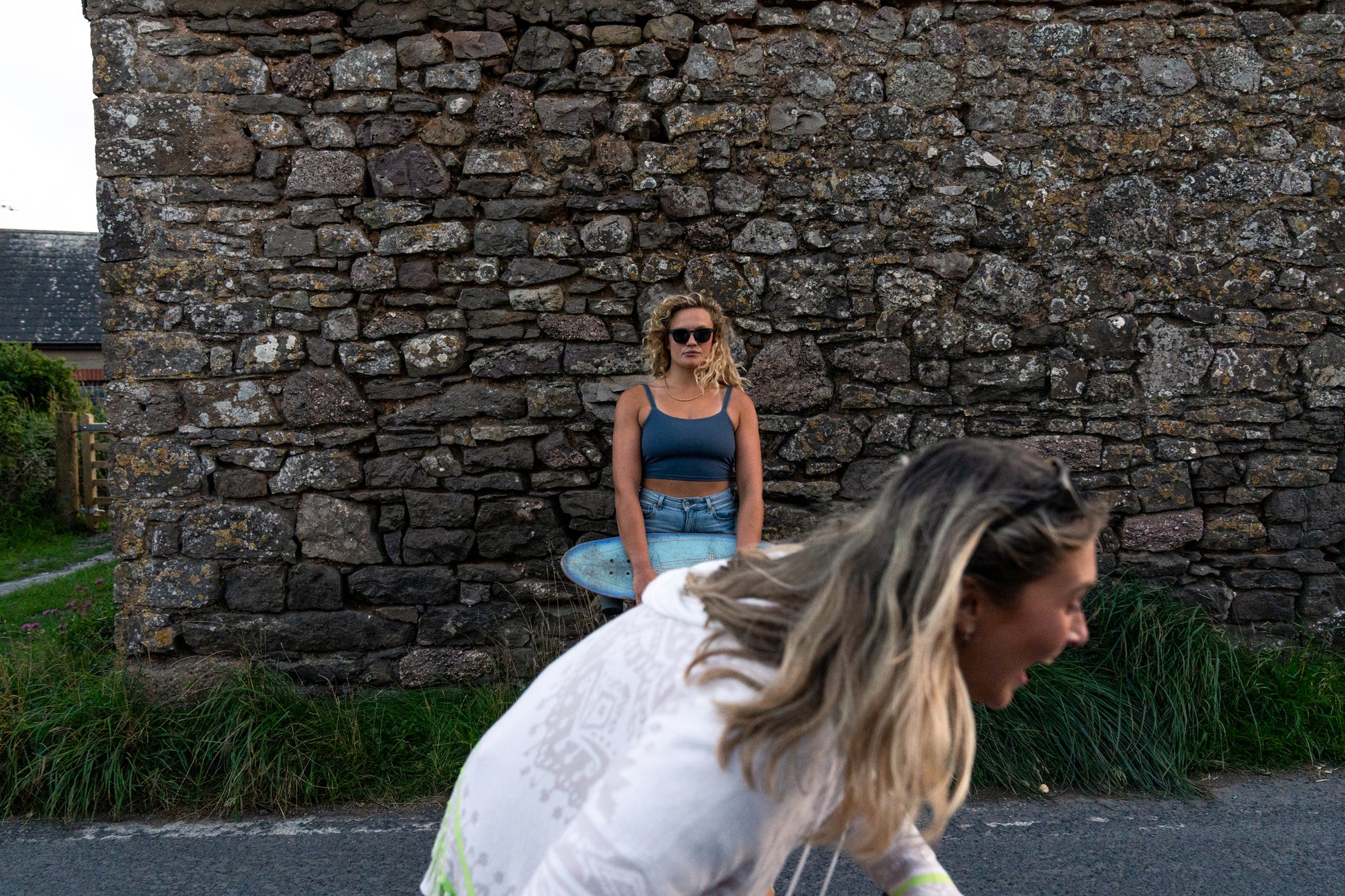 Girls Skate Boarding wearing polarised eyewear