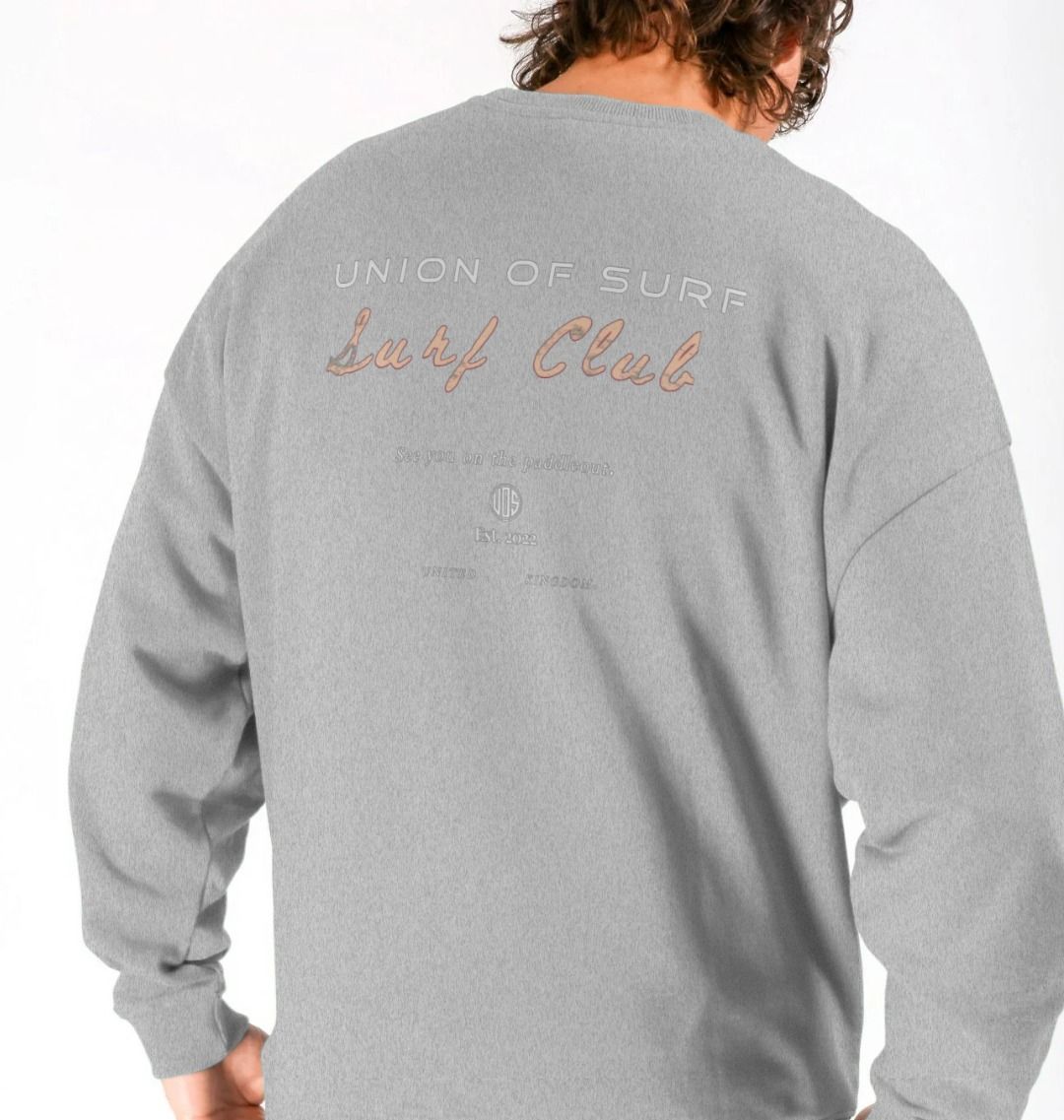 Cosy mens coastal print sweater