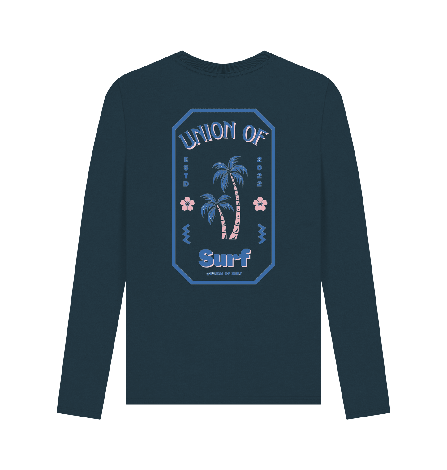 Pipe Dreams full-sleeve organic cotton surf print T-shirt in various sizes with sustainability features