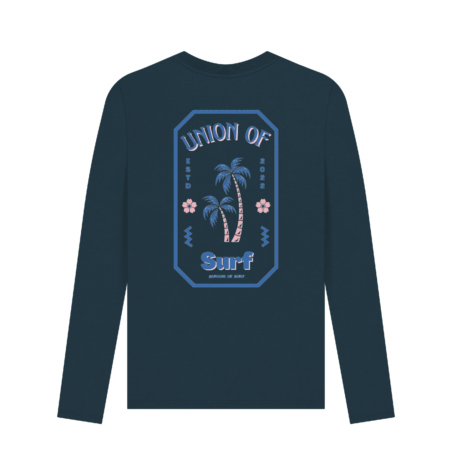 Pipe Dreams full-sleeve organic cotton surf print T-shirt in various sizes with sustainability features