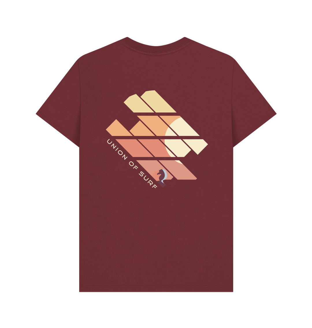 Back view of Relaxed Fit Organic T-Shirt with coastal print