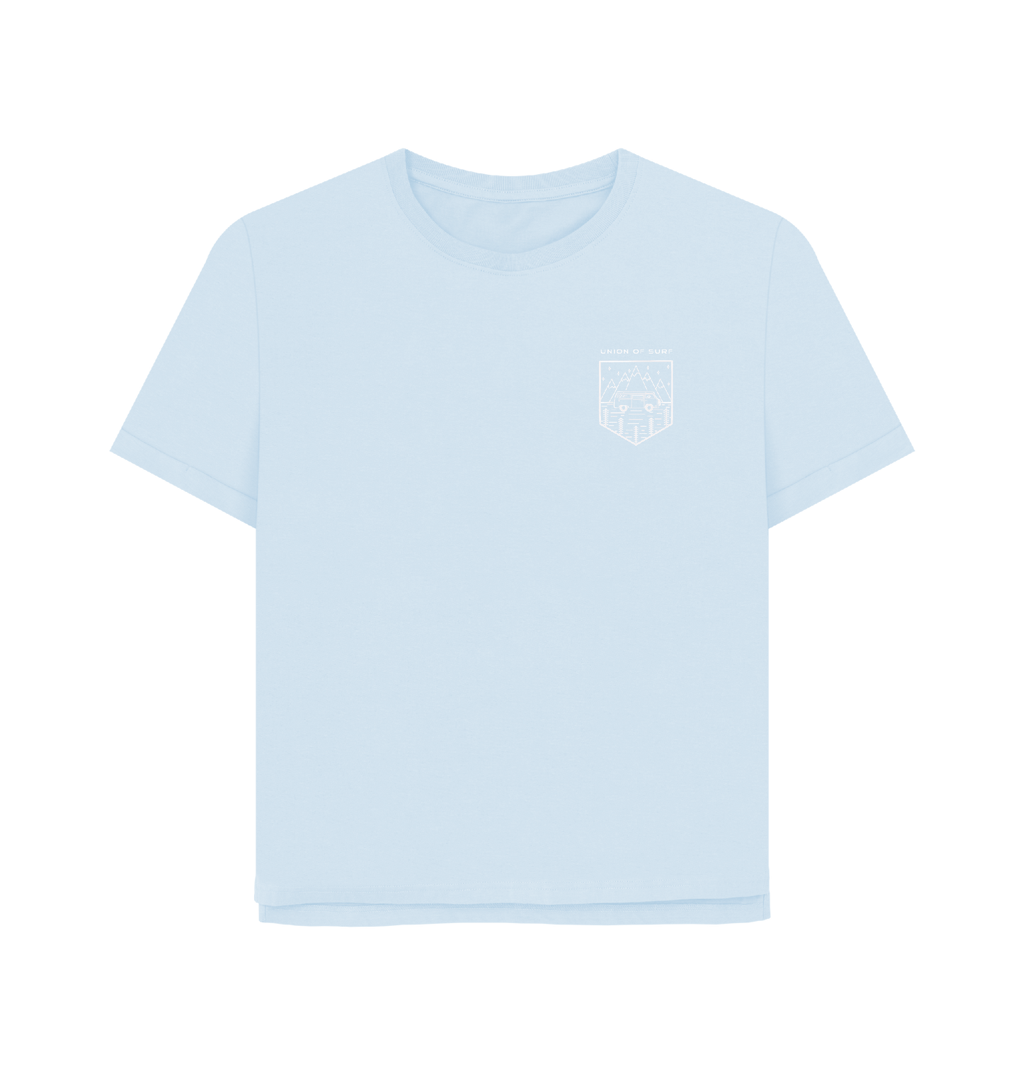 Women's graphic tee in organic cotton with vibrant print and relaxed fit, eco-friendly and sustainably made