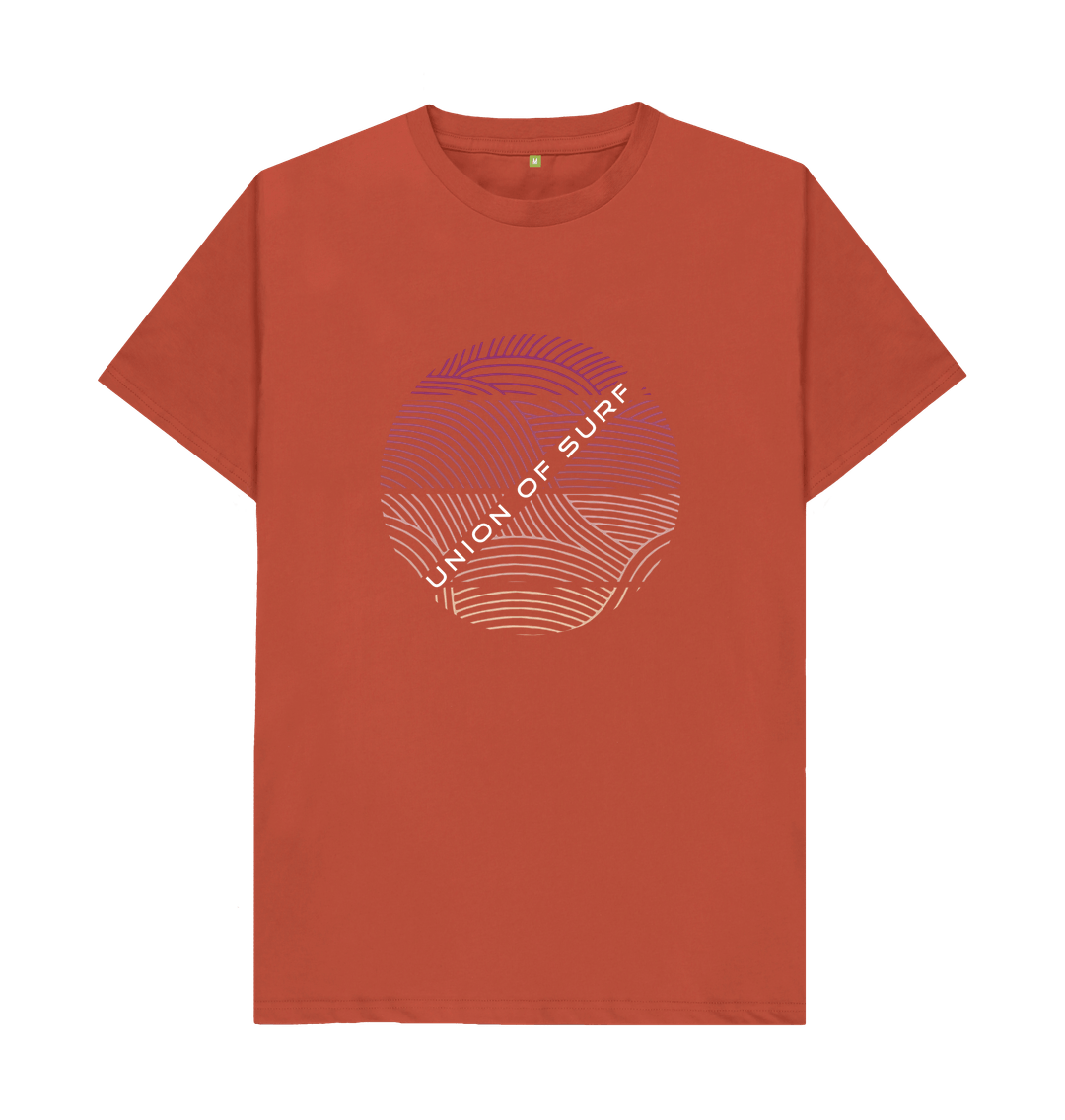 organic cotton mens coastal print t shirt