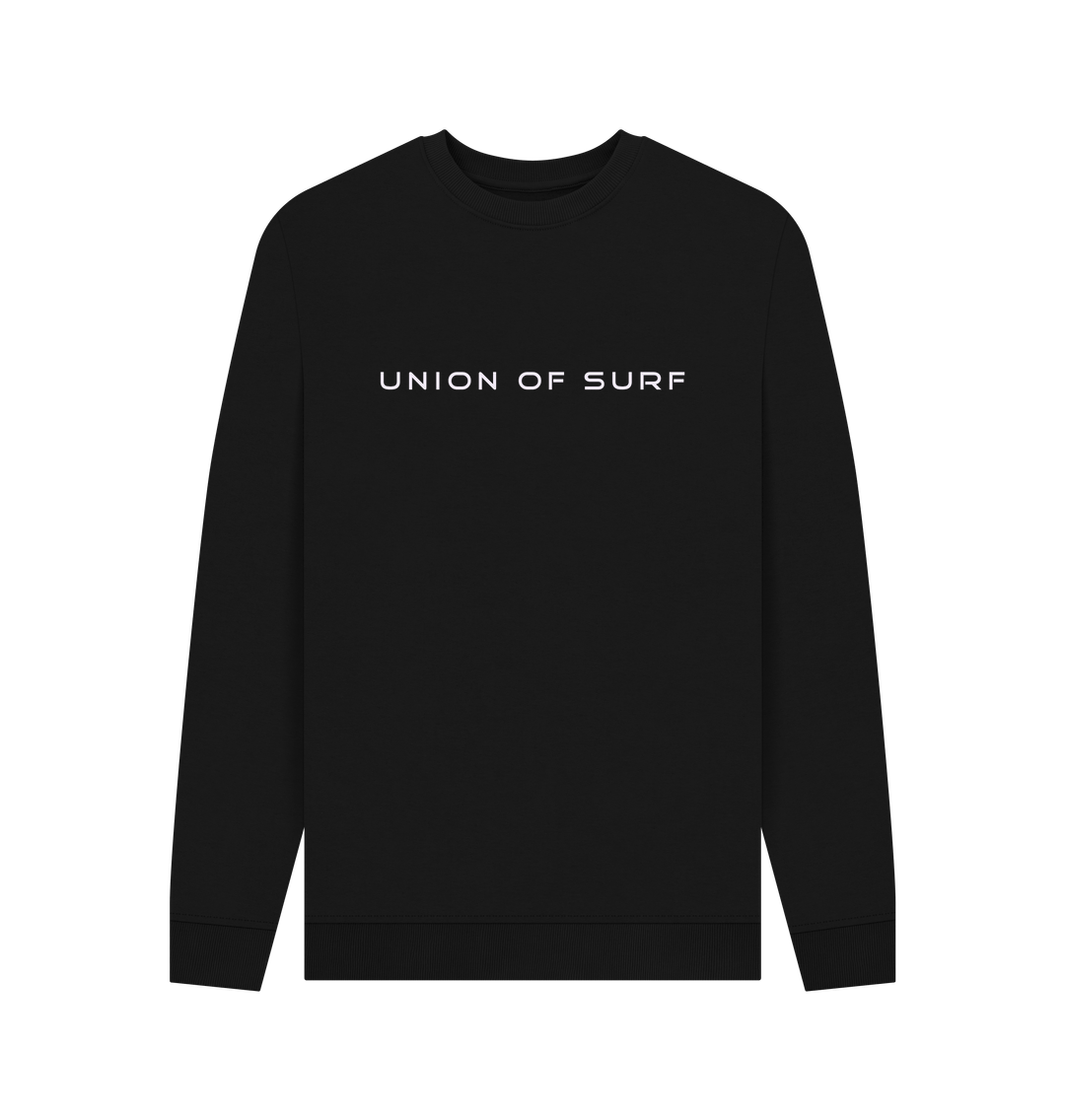 Black Front view of Relaxed Fit Coastal Sweatshirt in soft organic cotton, styled for laid-back coastal wear Sweater