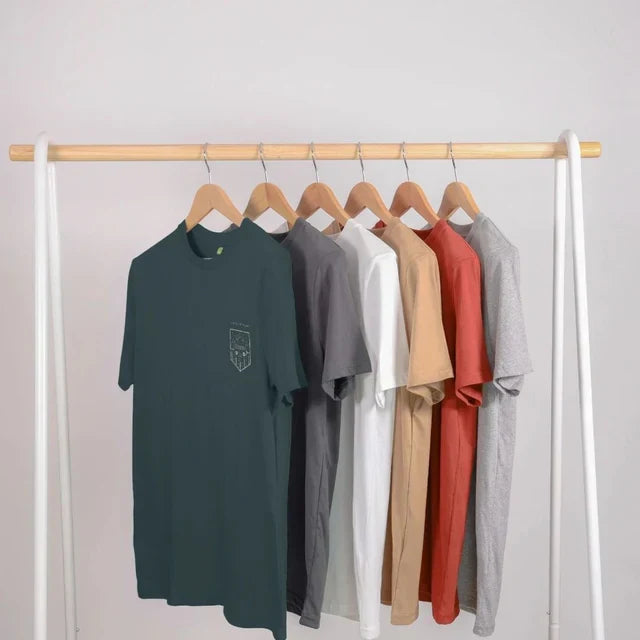 Relaxed Fit Organic Cotton T-Shirt for Men showing different colours available