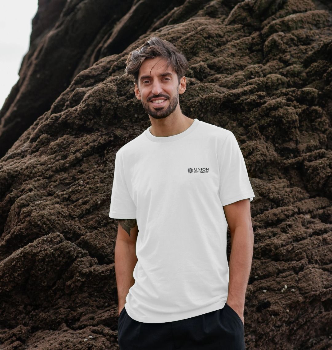 Mens white surf t-shirt