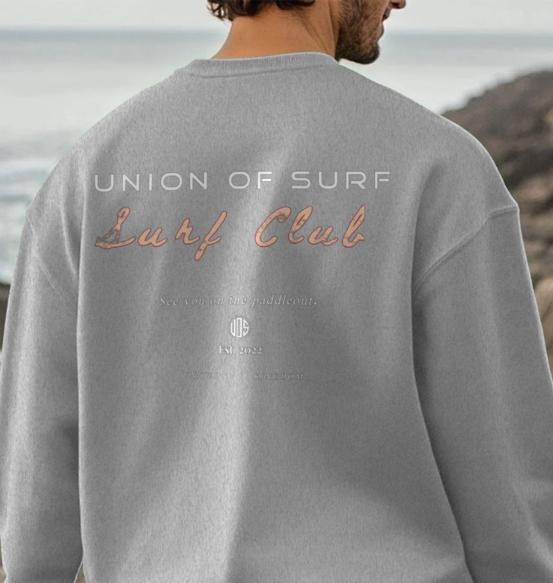 organic cotton relaxed fit mens sweater in grey