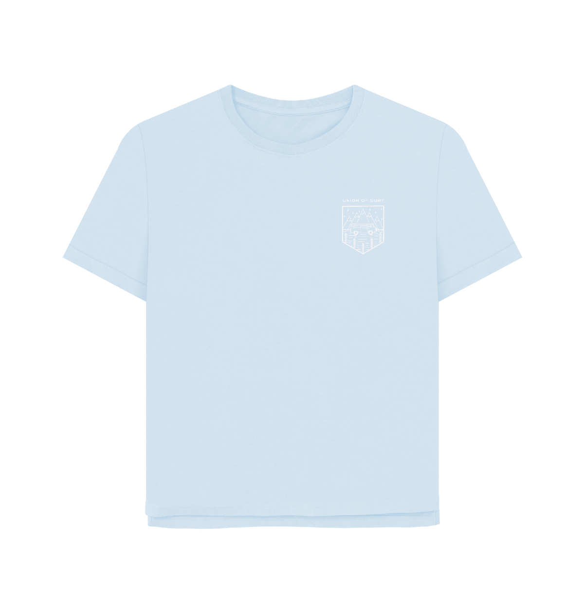 Women's graphic tee in organic cotton with vibrant print and relaxed fit, eco-friendly and sustainably made