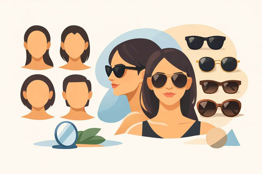  different face shapes with tips on how to choose sunglasses for optimal fit and protection