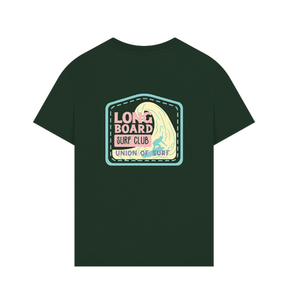 Union Long Board Surf Club men's oversized organic cotton t-shirt with size guide and sustainable fabric details