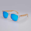 Kuta Beach Mirrored eco friendly wooden frame sunglasses with polarized lenses for outdoor adventure