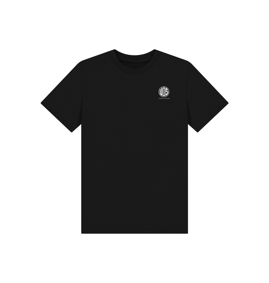 Black Printed Kids T-Shirt Front