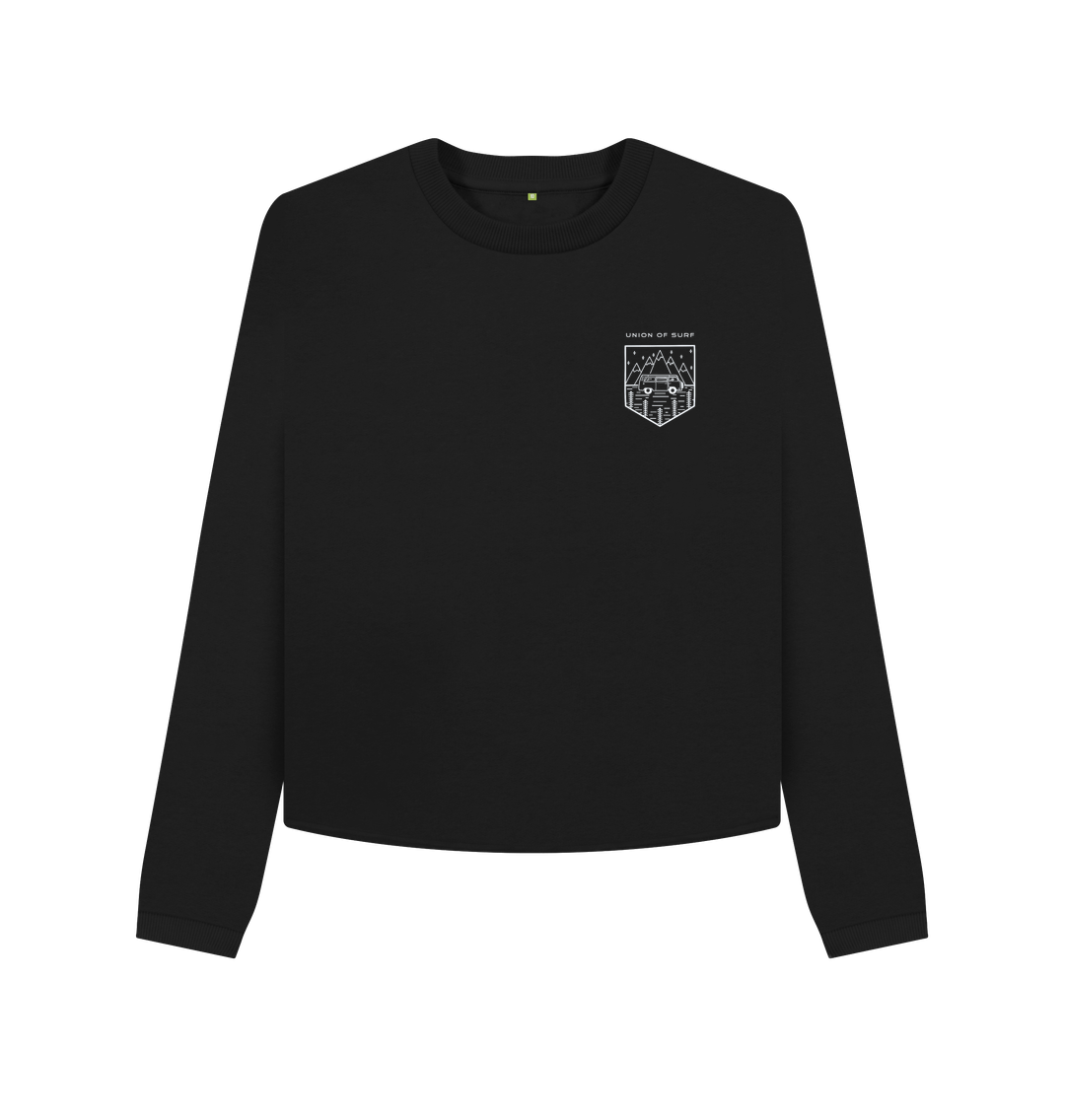 Black Womens Soft Touch Boxy Jumper