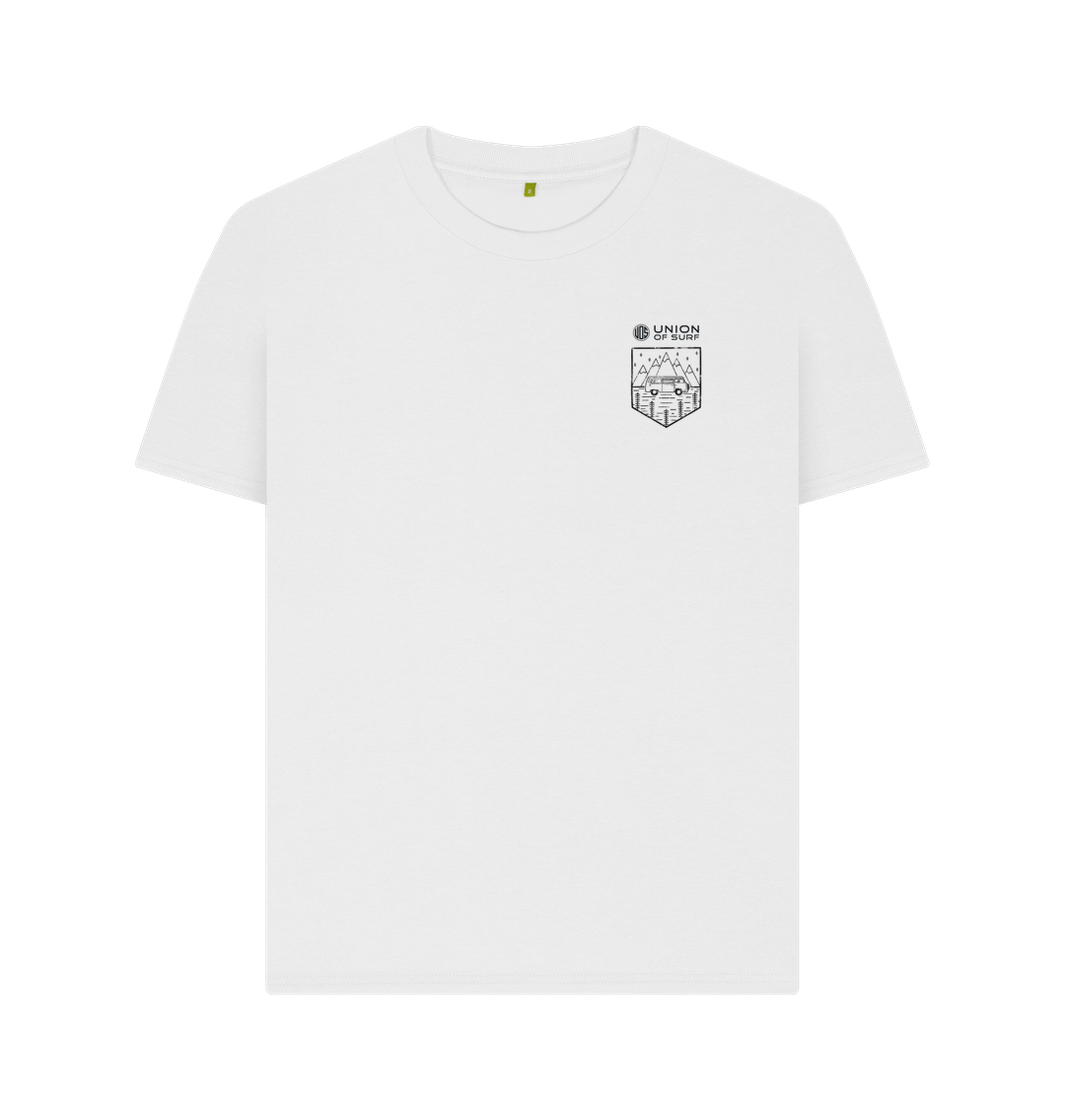 White Womens Camper Badge Tee shirt