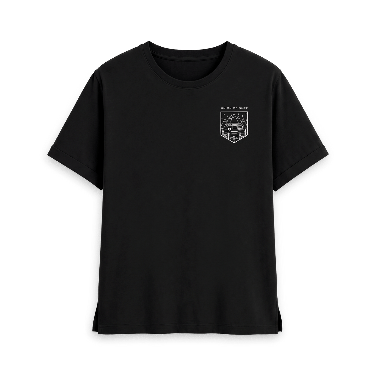 Black Printed T-shirt Front