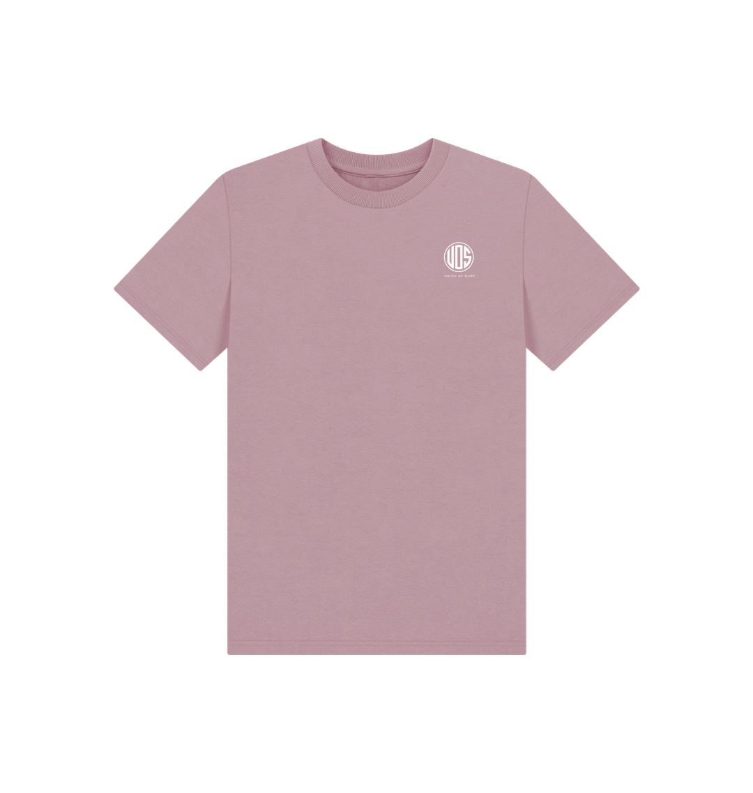 Mauve Printed Kids T-Shirt Front