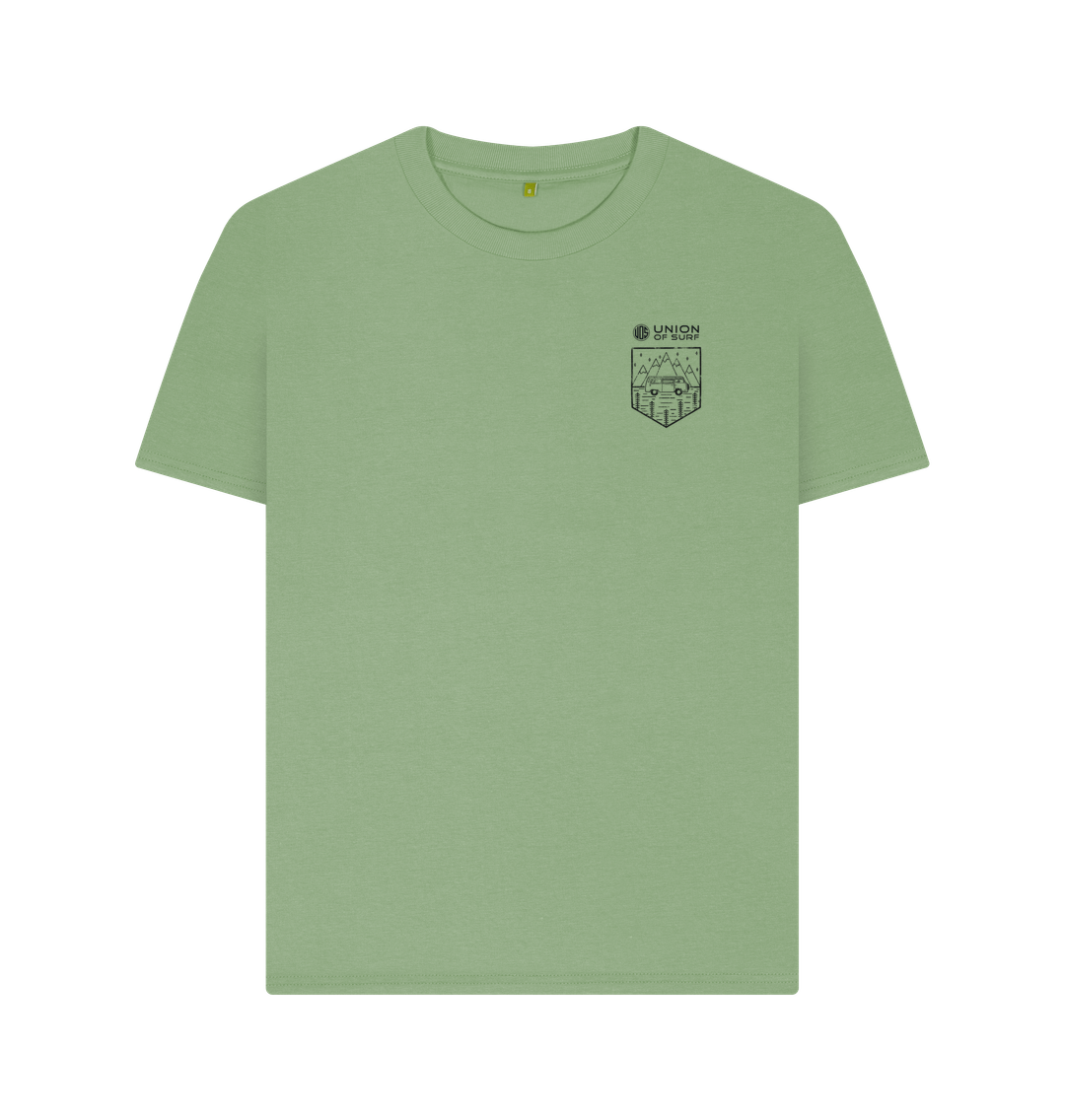 Sage Womens Camper Badge Tee shirt