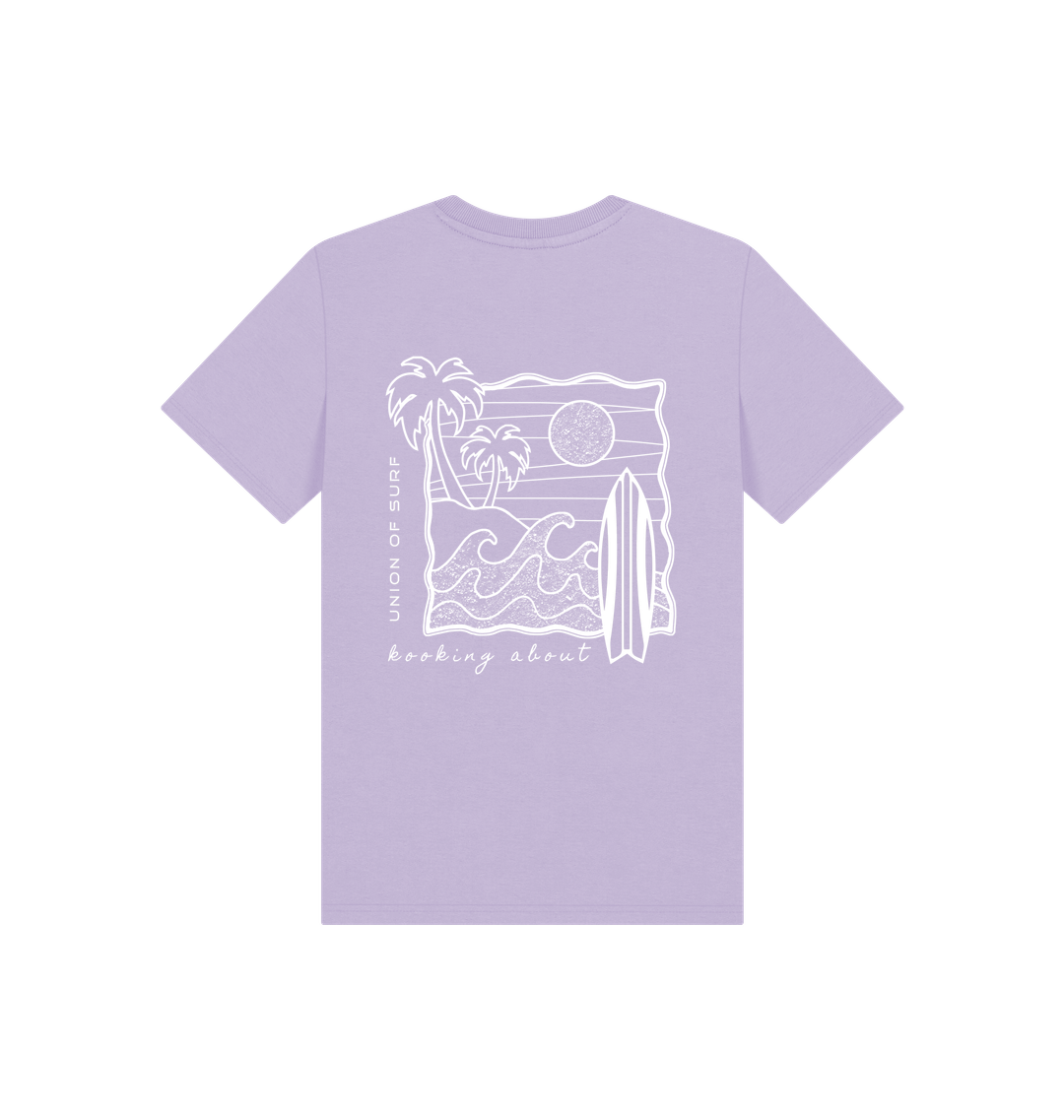 Soft Lilac Printed Kids T-Shirt Back
