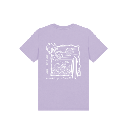 Soft Lilac Printed Kids T-Shirt Back