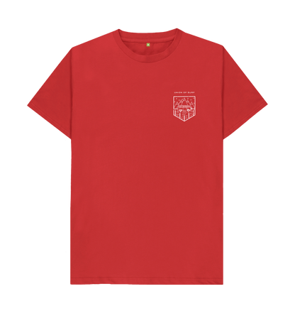 Red Distressed Camper Badge Tee