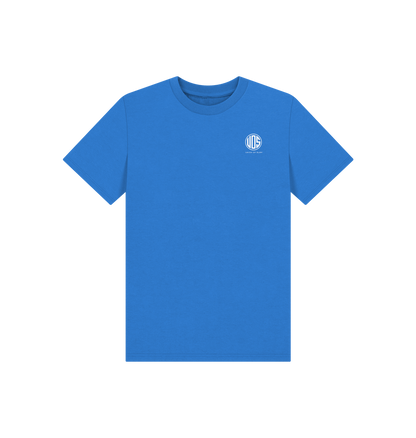 Bright Blue Printed Kids T-Shirt Front