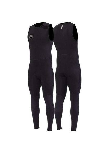 Vissla 7 Seas sleeveless wetsuit in black neoprene with a tailored fit and minimal seams for flexibility and warmth.