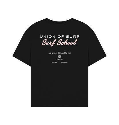 Womens Graphic Tees- Surf School Graphic Oversized T-shirt