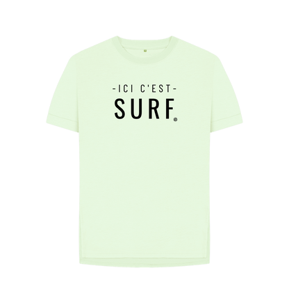 Pastel Green Womens Ici C'est Surf T-shirt- graphic tees