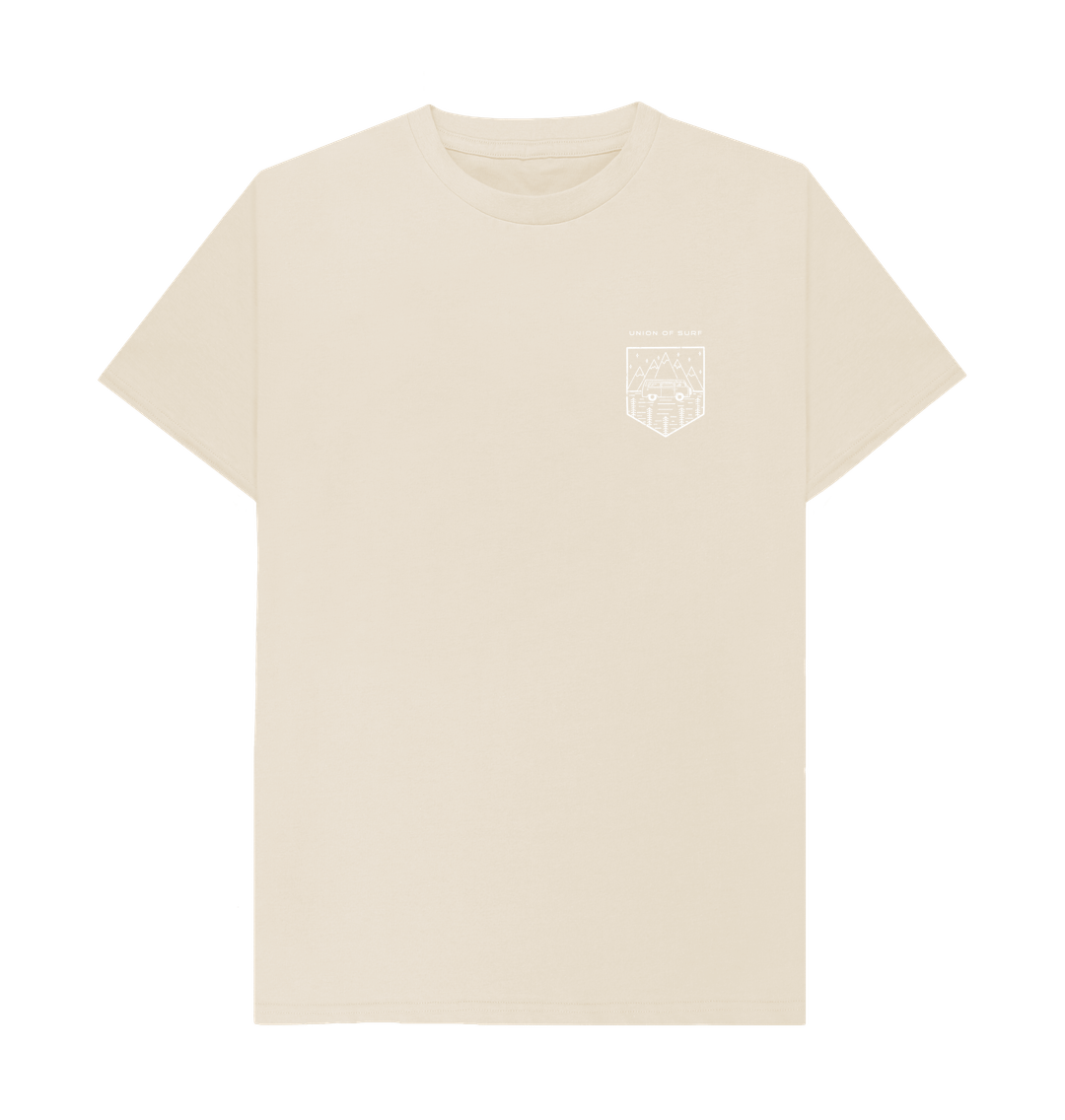 Oat Distressed Camper Badge Tee