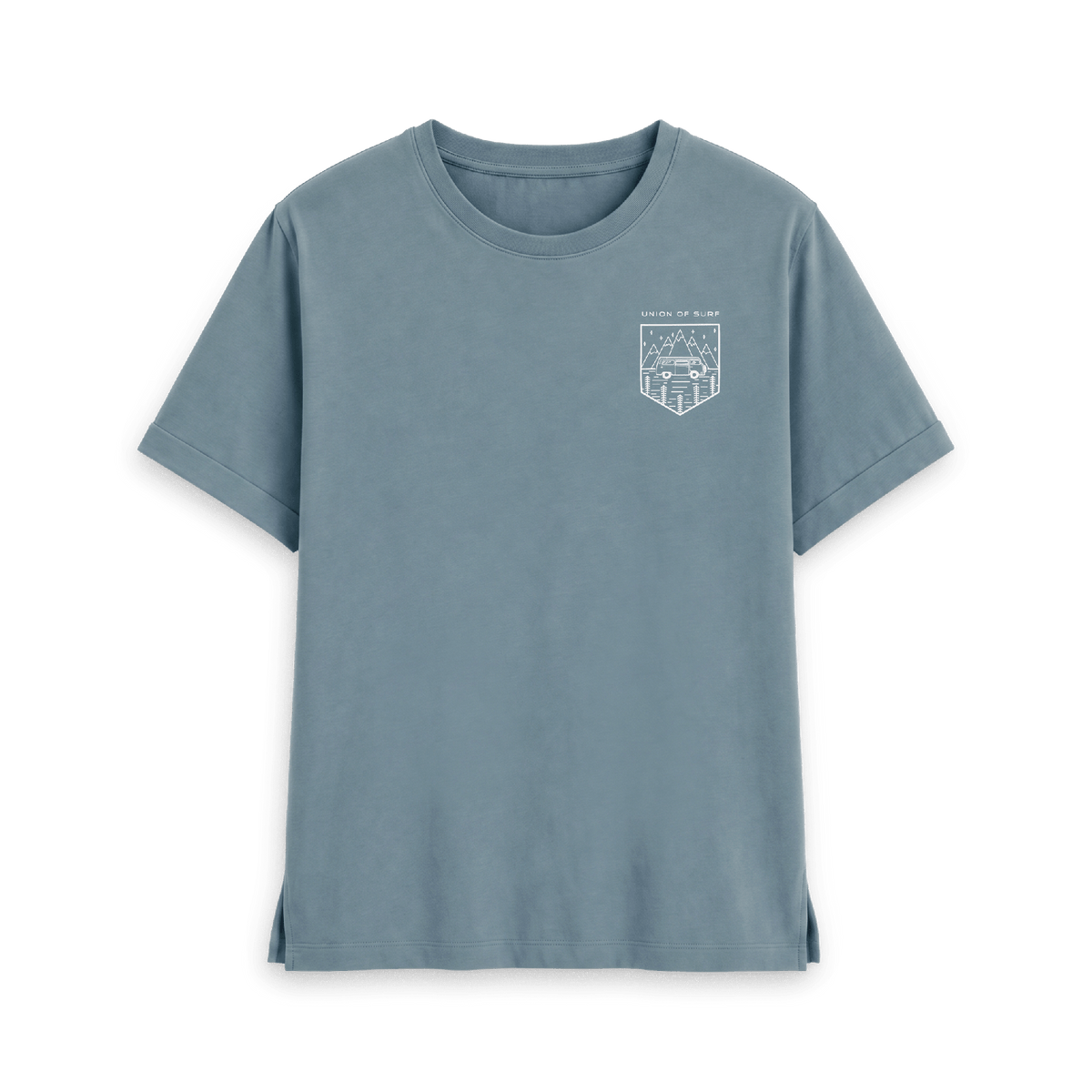 Stone Blue Printed T-shirt Front