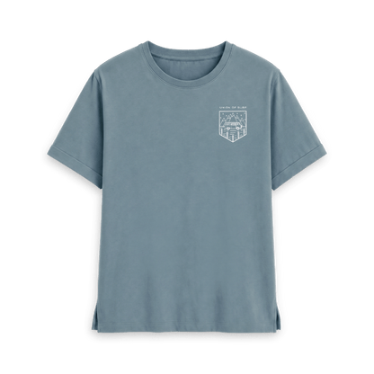 Stone Blue Printed T-shirt Front
