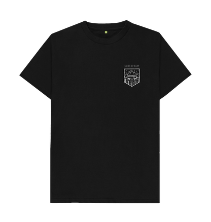 Black Distressed Camper Badge Tee