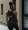 Organic cotton Training Tank beach vest top with size guide and eco-friendly features