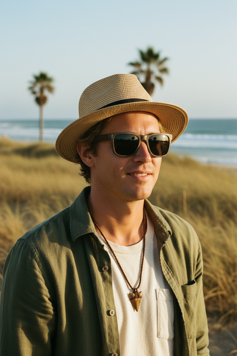 Fistral Black Wood sunglasses with black wood frame and blue polarized lenses