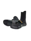 DAKINE UNISEX WETSUIT BOOT in black neoprene with gray accents, round toe, arch strap, and textured sole for grip and durability.