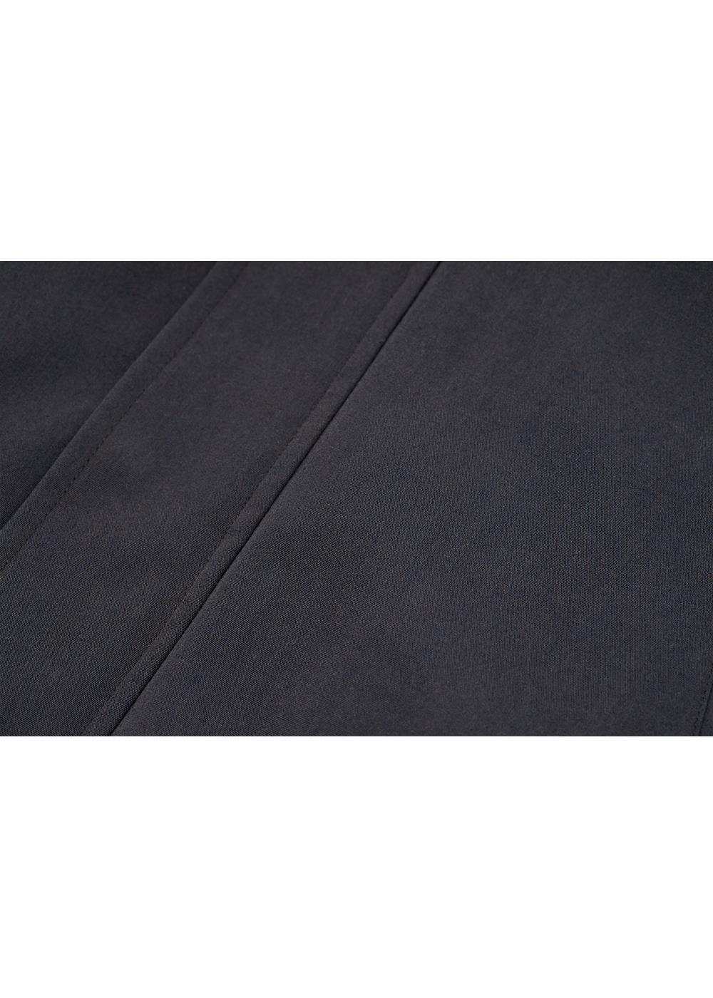 Vissla Tennessee III Parka in dark charcoal cotton-blend fabric, featuring a smooth finish and stitched seam detail.