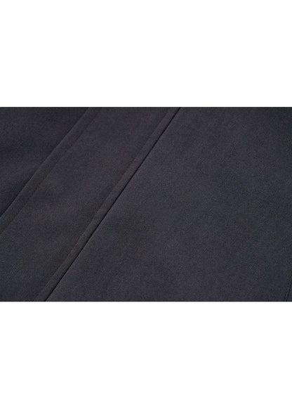 Vissla Tennessee III Parka in dark charcoal cotton-blend fabric, featuring a smooth finish and stitched seam detail.