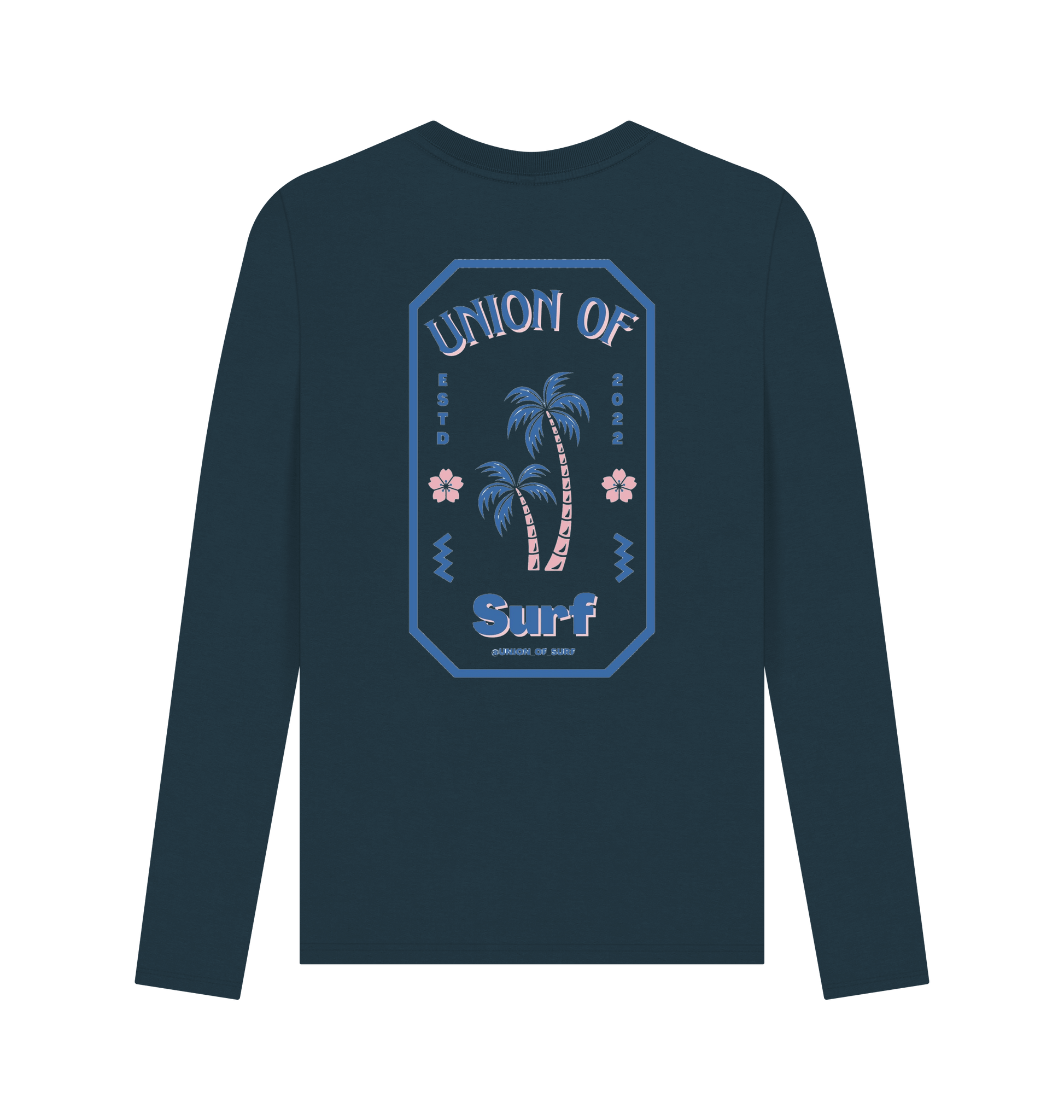 Pipe Dreams full-sleeve organic cotton surf print T-shirt in various sizes with sustainability features