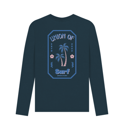 Pipe Dreams full-sleeve organic cotton surf print T-shirt in various sizes with sustainability features