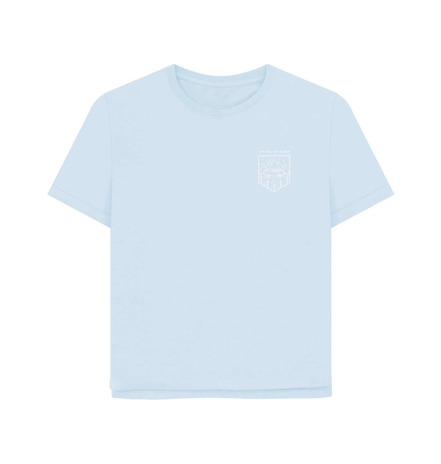 Women's graphic tee in organic cotton with vibrant print and relaxed fit, eco-friendly and sustainably made