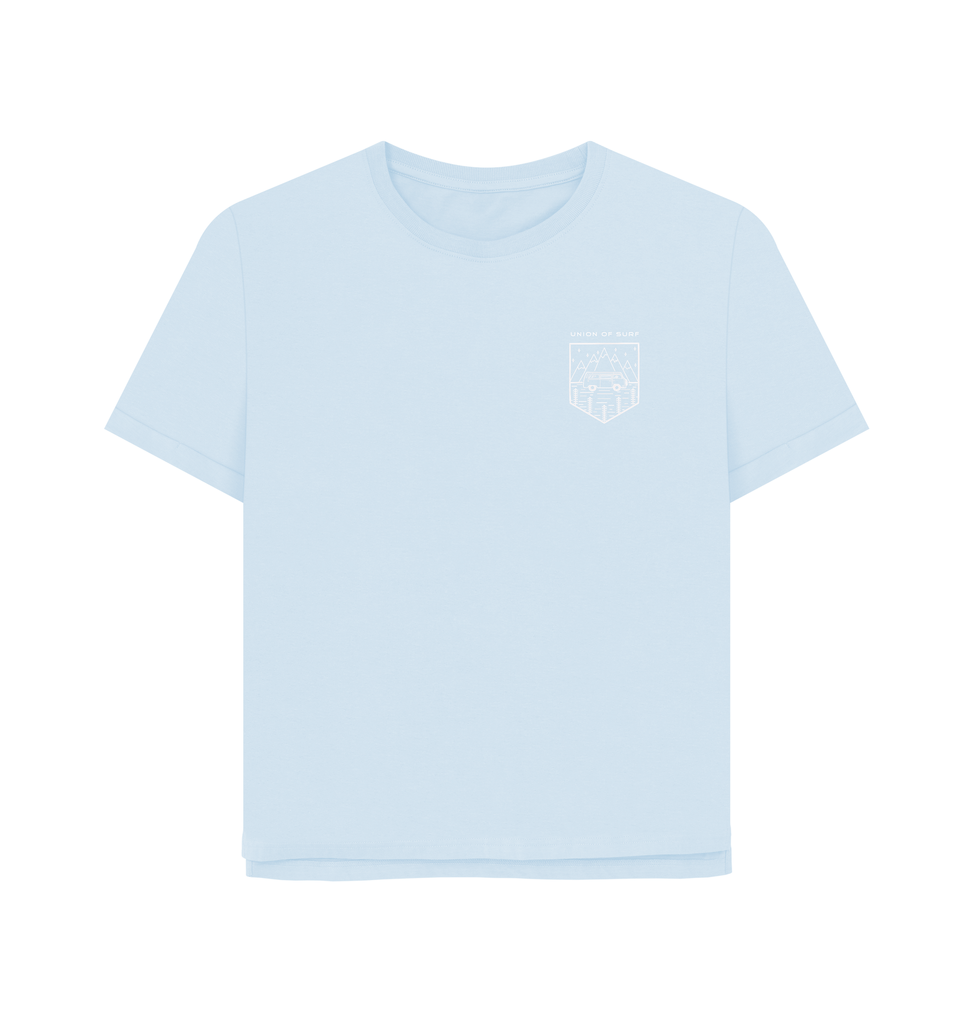 Women's graphic tee in organic cotton with vibrant print and relaxed fit, eco-friendly and sustainably made