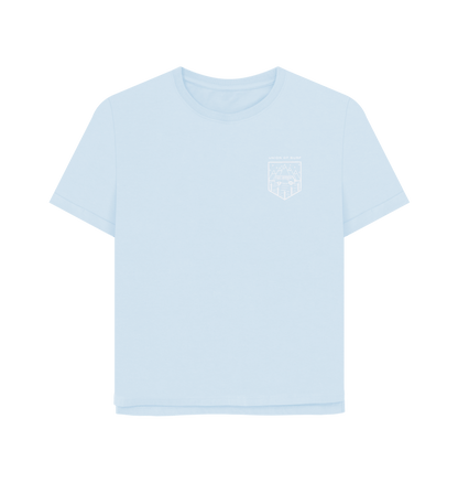 Women's graphic tee in organic cotton with vibrant print and relaxed fit, eco-friendly and sustainably made