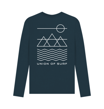 Men’s Long Sleeve Coastal Graphic T-Shirt – Ocean-Inspired Beachwear"