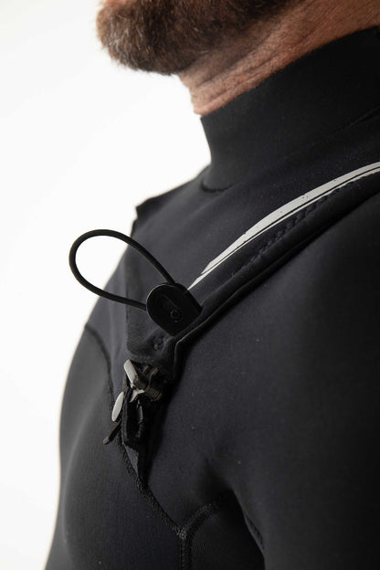 Close Up Of Coastlines Chest Zip Closure on a Wetsuit